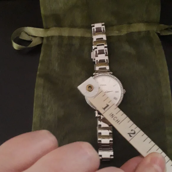 FOSSIL Silver Tone Watch With CZ - Picture 4 of 7